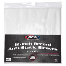 BCW Anti-Static Polypropylene 12" Record Album Inner Sleeves - 100 ct