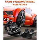 Gaming Vibration Steering Wheel Pedals Kit 3 / PC USB Wibracje Czarny