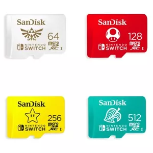 New Sandisk 64GB 128GB 256GB microSD SDXC Flash Card for Nintendo Switch SDSQXAO - Picture 1 of 10