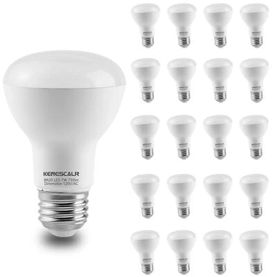 20-Pack BR20 LED Bulb 5000K Daylight White 7W 50W 60W Equivalent 750LM Dimmab... - Image 1 of 4