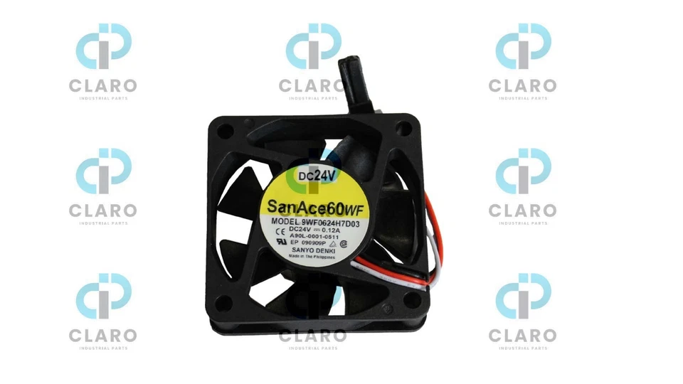 NEW 9WF0624H7D03 A90L-0001-0511 B.C. DC24V 0.12A FAN SANYO DENKI - Image 1 of 1