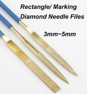 3~5mm Diamond Needle File For Metal Jeweler Wood Carving Craft Rectangle/Marking - Picture 1 of 7