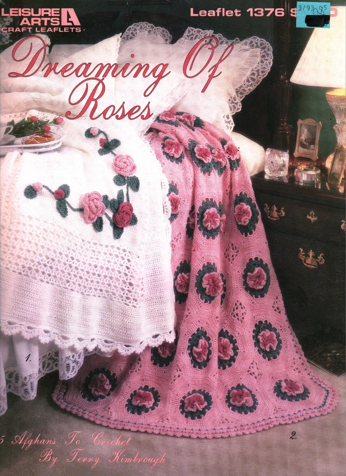 Sonhando com rosas afegãs para crochê | Artes de lazer 1376 - Imagem 1 de 2
