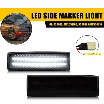 Luz de señal LED blanca marcador lateral delantero base Chevrolet S10 1982-1993 ahumado Foto 1 de 4