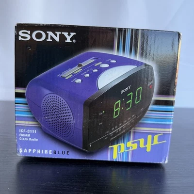 Sony Psyc Sapphire Blue  Dream Machine AM / FM Stereo Clock Radio BRAND NEW!!! - Image 1 of 4