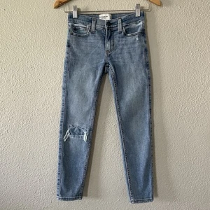 Abercrombie Kids Super Skinny Jeans Boys 7/8 Long Blue Adjustable Waist - Picture 1 of 14