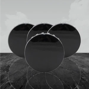 Gloss Black Snap-On Center Caps fits 2014-2025 GMC Sierra 1500 [4pc] - Picture 1 of 2