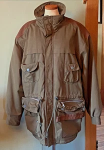 Vintage Structure  Khaki   Chore Field Barn Coat Jacket Men’s Flannel Lined XL - Picture 1 of 9