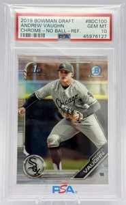 Andrew Vaughn 1st Bowman Refractor 2019 Bowman Draft Chrome #BDC100 PSA 10 - Bild 1 von 3