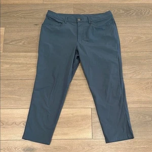 LULULEMON Iron Blue ABC Slim-Fit 5 Pocket Pants Bottoms Size 36 *FLAWED* - Picture 1 of 12
