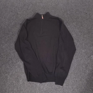 Peter Millar Crown Soft Merino Wool 1/4 Zip Pullover Sweater Mens Small Black - Picture 1 of 13