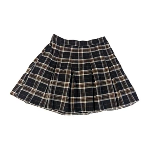 Hollister ultrahoher Flanell Karo Rock Y2K Schule Cosplay blau Größe Small - Bild 1 von 4