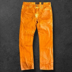 Akoo 36 Relaxed Fit Orange Denim Jeans A&D Collection Vintage Style Streetwear Neu ohne Etikett - Bild 1 von 11