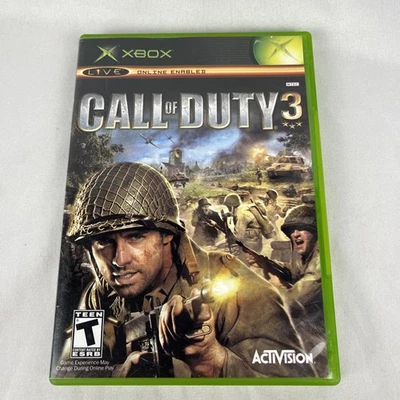 Call of Duty 3 (Microsoft Original Xbox, 2006) CIB Complete With Manual  - Image 1 of 4
