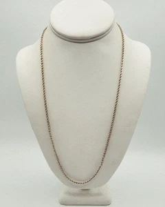 Vintage silver 925 twisted chain necklace 22" - Picture 1 of 5