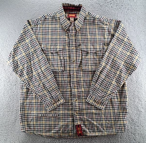 Camicia Braeval Tiera Flanella Uomo XL Bufalo Check Lana Rotolo Tab Ventilata Escursionismo - Foto 1 di 14