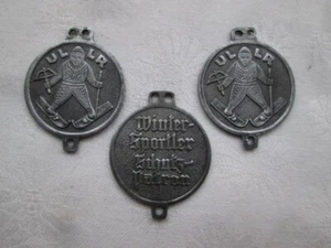 ULLR - Wintersportler Schutzpatron - 3 gleiche Medaillen als Satz - Zink - Bild 1 von 6
