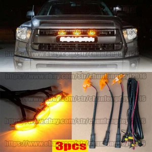 Luz de funcionamiento de rejilla LED ámbar amarillo para Tundra 2009-2024 con parrilla TRD Pro 3 piezas - Imagen 1 de 12
