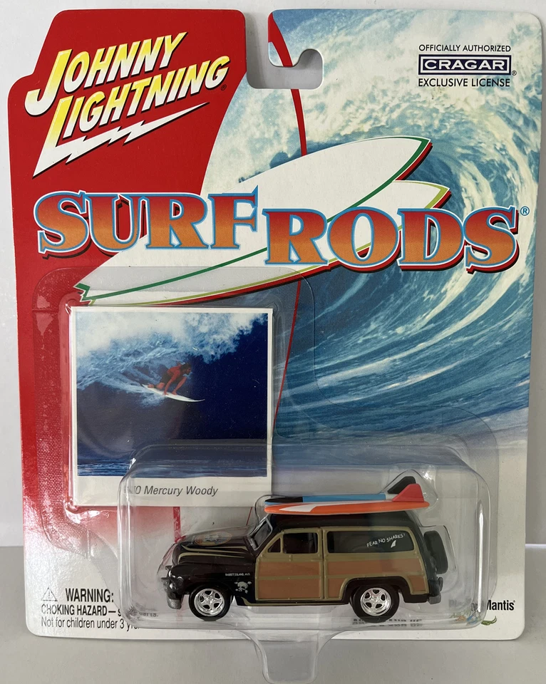 Varillas de surf Johnny Lightning 1950 Mercury Woody, fundidas a presión, sin usar, sin usar, B14) Foto 1 de 2