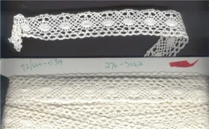 10 Yards of 1" Wide White Vintage Cotton Lace - Bild 1 von 1