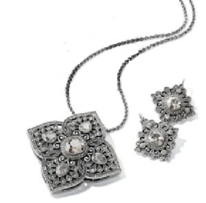 NWT Brighton MUMTAZ BLOOM Convertible Necklace Earrings Set   MSRP $266   Pouch