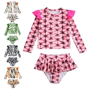 Kids Girls Swimwear Water Swimsuit Holiday Swimming Pool Skirt Shorts Swimsuits - Picture 1 of 55