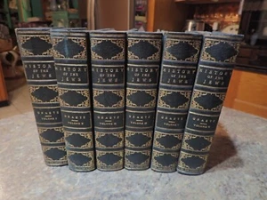 History Of The Jews - Vintage Volume 1-6 Book Set By Heinrich Graetz 1894 - Picture 1 of 12