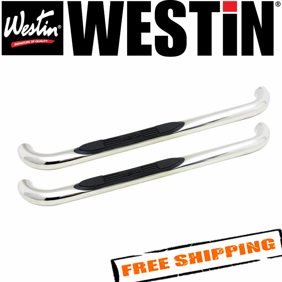Westin 23-2110 3" E-Series Polished Round Nerf Step Bars for 98-12 Ford Ranger Foto 1 de 4