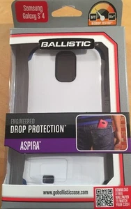 New SAMSUNG GALAXY S4 BALLISTIC "ASPIRA" Drop Protection Cover Case White Blue - Picture 1 of 7