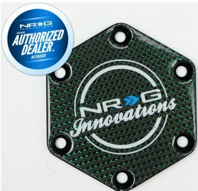 NEW NRG Carbon Fiber Steering Wheel Horn Button Delete Cover Plate STR-640CF/GN - Image 1 of 2