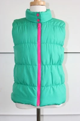 Chaleco acolchado verde Grane Kelly con forro rosa talla pequeña niñas Foto 1 de 4