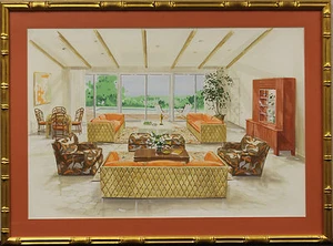 Sala de estar retro de inspiración tropical - Imagen 1 de 6