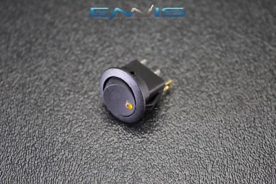 INTERRUPTOR BASCULANTE REDONDO 3/4 ORIFICIOS 16 AMP 12V 3 PIN NARANJA PALANCA LED IBRRRSO Foto 1 de 4