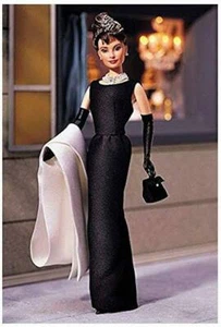 Mattel Barbie  Breakfast at Tiffany's  Audrey Hepburn unused item Black Dress - Picture 1 of 7