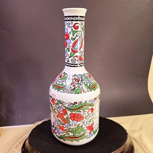 Botella Vacía Espíritu Licor Fino Mextaxa Grande - Radiante Porcelana Griega Floral. - Imagen 1 de 5