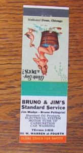 BRUNO & JIM GASOLINERA ESTÁNDAR CHICA MATCHBOOK CUBIERTA: TAMPA, FLORIDA B22 - Imagen 1 de 2