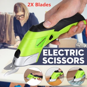 Rechargeable Electric Scissors Tailors Cutter Cordless Cloth Fabric Cutting Kit - Picture 1 of 7
