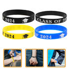 12 Pcs Silicone Bracelet for Class of 2024 Graduation Campus Decorate