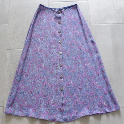 Falda midi Carole Little Petites con botones delanteros cachemira sin arrugas hecha en EE. UU. TALLA 2 Foto 1 de 3