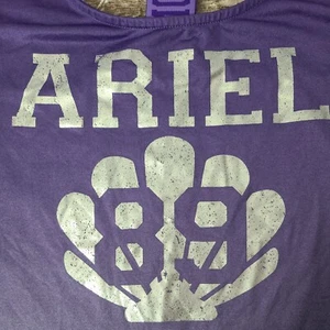 Disney Women Tank Top Purple Ariel Little Mermaid Racerback Athletic Sz Large - Picture 1 of 6