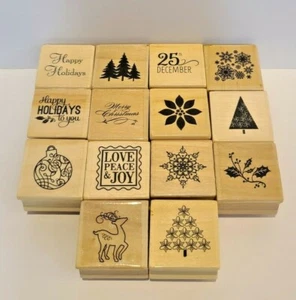 Mini Holiday Recollections Gummistempel 14 Stück Teilset Beschreibung lesen! - Bild 1 von 4