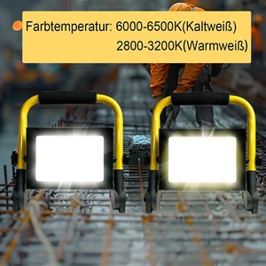 Proiettore LED faretto da costruzione con spina treppiede luce da lavoro faro faretto - Foto 1 di 78
