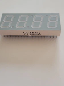 10 pcs - 4 Digit 7 Segment Yellow Common Anode Display by LITEON (LTC-5851Y) - Picture 1 of 3
