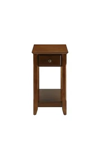 23 Brown Solid Wood End Table - Picture 1 of 4