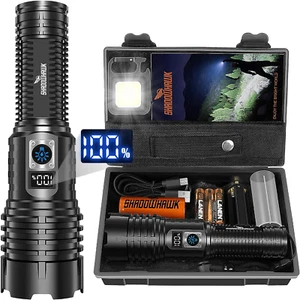 Shadowhawk Torcia LED Ricaricabile USB, 500000 Lumens Torcia LED Potente Profess - Foto 1 di 12