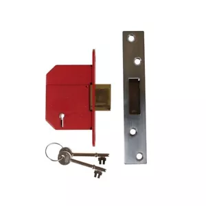 UNION Y2100S STRONGBOLT BS 5 LEVER DEADLOCK - 2.5" SATIN CHROME - Picture 1 of 1