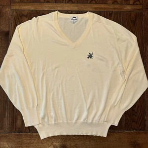 Slazenger Laurel Valley Yellow V Neck Sweater Size XXL Golf Vintage - Picture 1 of 7