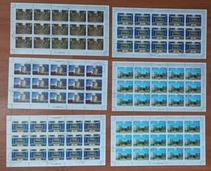 FOGLIO SOUVENIR FUJEIRA EMIRATES 1970 LOTTO DI 6 - Foto 1 di 3