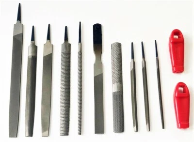 ATE PRO.USA 12pc ATE PRO HEAVY DUTY STEEL FILE RASP BASTARD SLIM TAPER SET METAL WOOD 30060