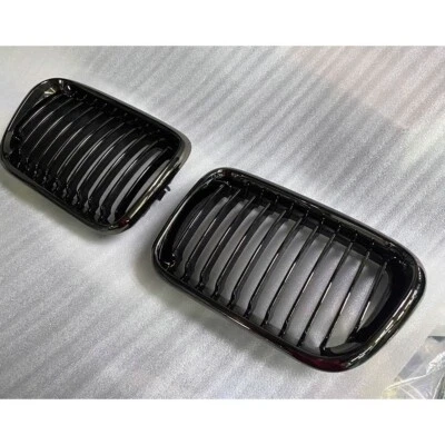 Fits 1997-1998 BMW 3-Series E36 LCI Front Grille Replace 1SET Black Chrome Foto 1 de 4
